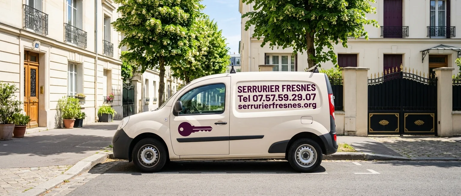 Véhicule Serrurier Fresnes avec coordonnées
